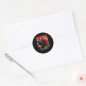 Catzilla - Funny Cat Lover Kitten Kat Korte Mouw Ronde Sticker (Envelop)