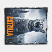 Catzilla Funny Cat Meme Fleece Deken (Voorkant (Horizontaal))