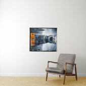 Catzilla Funny Cat Meme Poster Tapestry Wandkleed (In Situ (horizontaal))