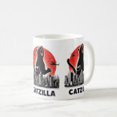 Catzilla Funny Cat Rampage Epic Feline Monster Cat Koffiemok (Voorkant rechts)