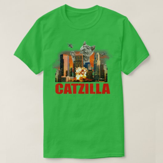 Catzilla Funny Cat T-shirt (Design voorkant)