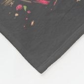 Catzilla Funny Giant Cat Monster Kaiju Japanese Ka Fleece Deken (Hoek)