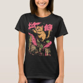 Catzilla Funny Giant Cat Monster Kaiju Japanese Ka T-shirt (Voorkant)