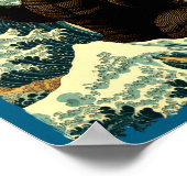 Catzilla Funny Japanese Style  Poster (Hoek)