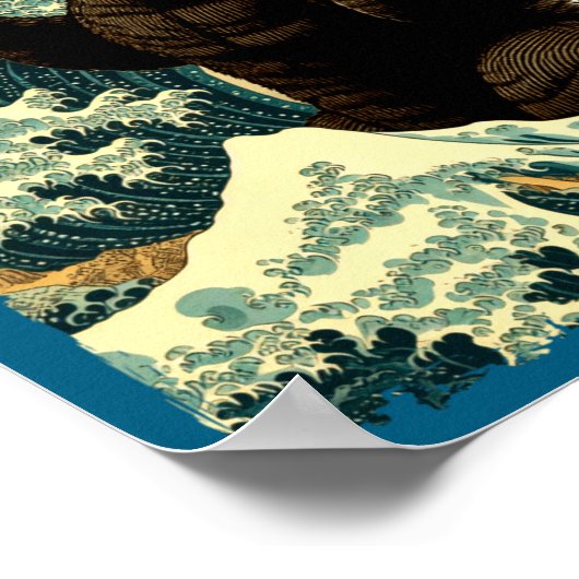 Catzilla Funny Japanese Style  Poster (Hoek)