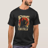  Catzilla Funny Kitten en Cat T-shirt (Voorkant)