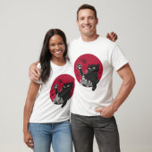 Catzilla - Giant Black Cat parodie op de stad T-shirt (Unisex)