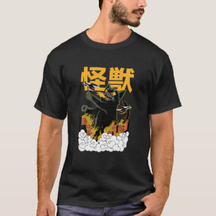 Catzilla Giant Cat Japans Anime Art T-shirt