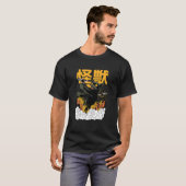 Catzilla Giant Cat Japans Anime Art T-shirt (Voorkant volledig)
