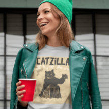 CATZILLA GRAPPIG CAT T-SHIRT