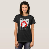 Catzilla Grappige grote floppa meme Flopzilla Cara T-shirt (Voorkant volledig)