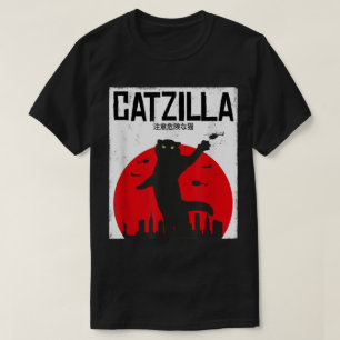 Catzilla Grappige Kaiju Kat Ontwerp T-shirt