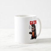 Catzilla - Grappige kat Godzilla Mashup Koffiemok (Voorkant rechts)