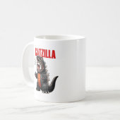 Catzilla - Grappige kat Godzilla Mashup Koffiemok (Voorkant links)
