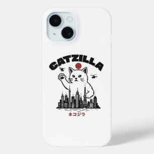 Catzilla - Grappige kat Godzilla parodie iPhone 15 Case