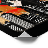 Catzilla - Grappige smoking kat en kitten Poster (Hoek)