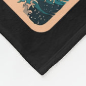 Catzilla Japanese Art Funny Cat  Graphic Fleece Deken (Hoek)