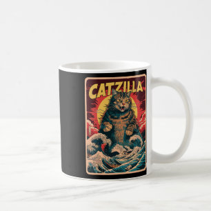 Catzilla Japanese Art Funny Cat Graphic Koffiemok