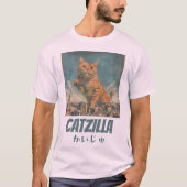  Catzilla Japans Anime Schattige Monster Cat T-shirt (Voorkant)