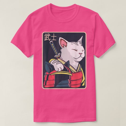 Catzilla - Japanse kattenkunst - Katana-zwaard - A T-shirt (Design voorkant)