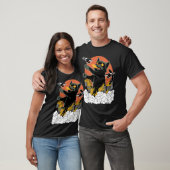 Catzilla Japanse Vuurkat Kaiju Kunst T-shirt (Unisex)