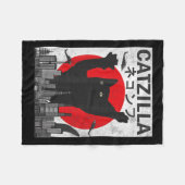  Catzilla Japanse zonnebank Kat Kitten Fleece Deken (Voorkant (Horizontaal))