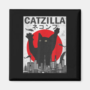 Catzilla Japanse zonnebank Kat Kitten Magneet