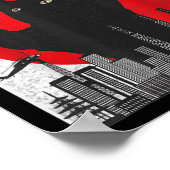  Catzilla Japanse zonnebank Kat Kitten Poster (Hoek)