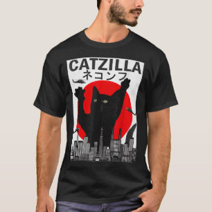 Catzilla Japanse zonnebank Kat Kitten T-shirt