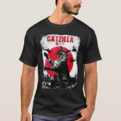 Catzilla  Japanse zonnekeuten en katten T-shirt (Voorkant)