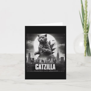 Catzilla Kat Japans Kunst Grappig Kaart