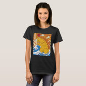 Catzilla Kat Japanse Anime Kawaii Grappige Geschen T-shirt (Voorkant volledig)