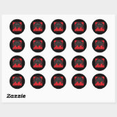 Catzilla Kat Japanse Kat Grappige Catzilla Ronde Sticker (Vel)