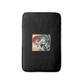 Catzilla Kat Japanse Kunst Grappige Kat Gifts Voor Badmat (Voorkant Verticaal)