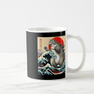 Catzilla Kat Japanse Kunst Grappige Kat Gifts Voor Koffiemok