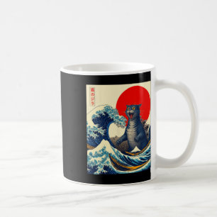 Catzilla Kat Japanse Kunst Grappige Kat Gifts Voor Koffiemok