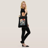 Catzilla Kat Japanse Kunst Grappige Kat Gifts Voor Tote Bag (Op model)