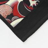 Catzilla Kat Valentijn Japanse Kunst Grappig Kat G Fleece Deken (Hoek)