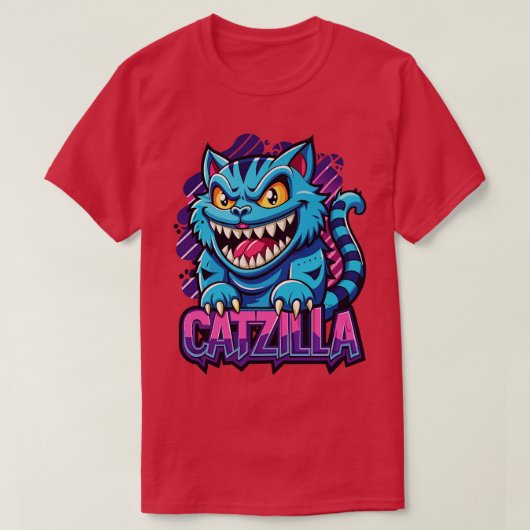 Catzilla Kawaii Pet T-shirt (Design voorkant)