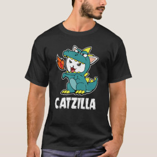 Catzilla Kitten Dragon Cat Halloween Costume Funny T-shirt