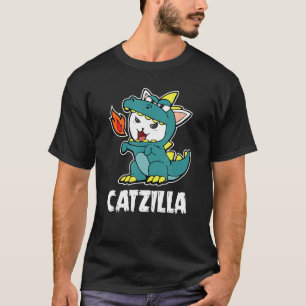 Catzilla Kitten Dragon Cat Halloween Costume Funny T-shirt