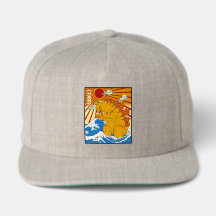 Catzilla Off Kanagawa Grappige Japanse Kunst Kat G