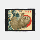 Catzilla Persian Cat Japanese Art For Men Women Ki Fleece Deken (Voorkant (Horizontaal))