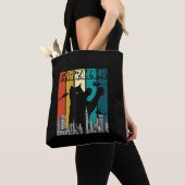 Catzilla  Retro Funny Cat Kitten Halloween Tote Bag (Dichtbij)