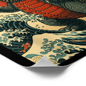 Catzilla Shirt Japanese Art Cat Graphic Mannen Vro Poster (Hoek)