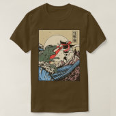 Catzilla vs. Kaiju  Funny Cute Cat Art Japan T-shirt (Design voorkant)