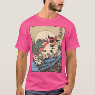 Catzilla vs. Kaiju Funny Cute Cat Art Japan T-shirt