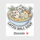 Catzo Ball Soup Custom-Cut Vinyl Sticker (Vel)