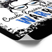 Cauda equina syndroom krijger blauw lint Awarenes Poster (Hoek)