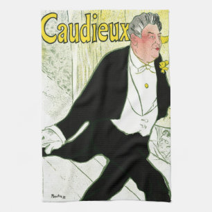 Caudieux door Toulouse Lautrec, Art Nouveau, Theedoek